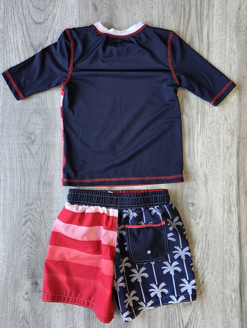 Bluey Boys 4/5 Rash Guard & Swim Trunks Set